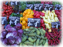 Gemse auf dem Naschmarkt in Wien